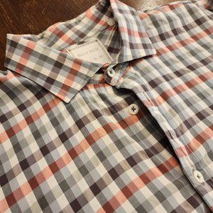 Billy Reid - Red & Gray Casual Button Down Shirt - XL